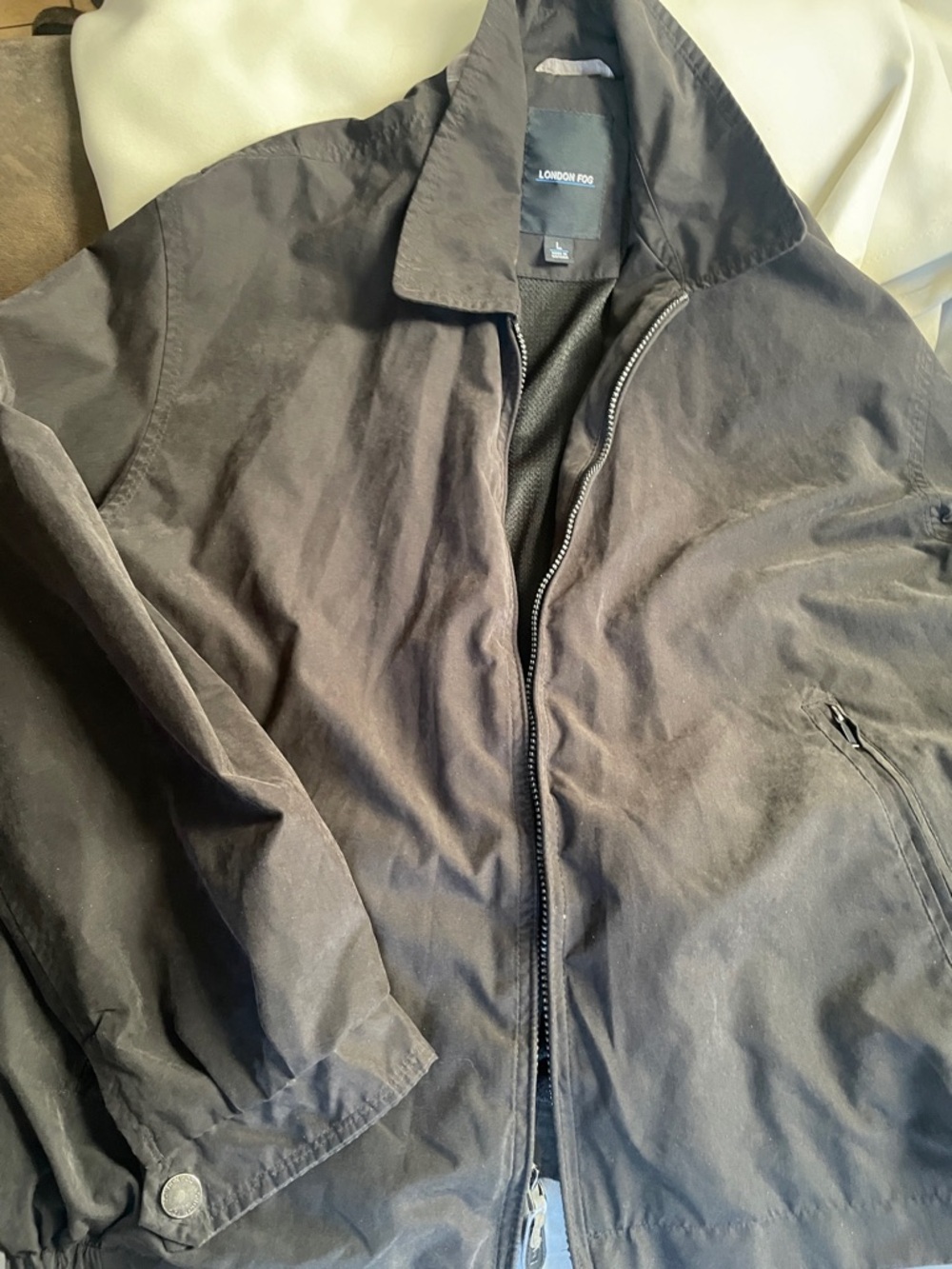 London Fog Men's Dark black Lightweight Zip Jacket